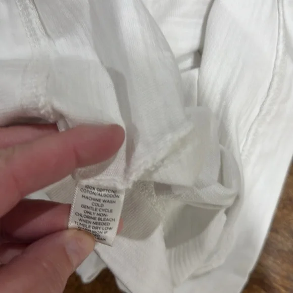 Loft White Three -Quarter Sleeve Tee Shirt Size S - Picture 4 of 4